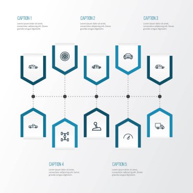 Otomobil anahat simgelerini belirlemek. Crossover, Van, sopa ve diğer öğeleri koleksiyonu. Ayrıca hız göstergesi, Suv, düzeyi gibi simgeler içerir.