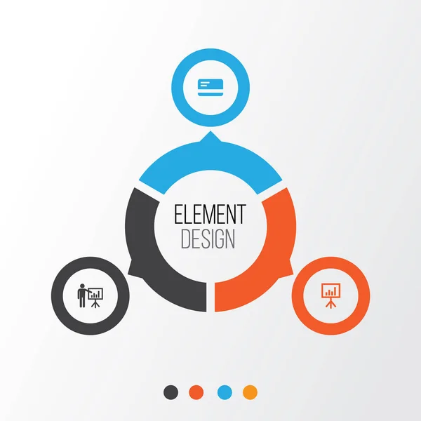 Ensemble d'icônes commerciales. Collection Of Payment, Presentation Board, Presenting Man And Other Elements. Comprend également des symboles tels que Business, Homme, Conseil . — Image vectorielle