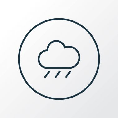 Yağış anahat simgesi. Premium Kalite izole yağmur moda stil öğesinde.