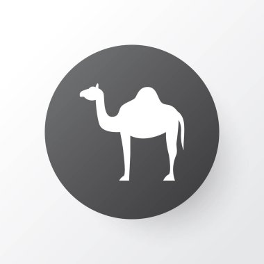 Deve simgesi simgesi. Premium Kalite izole hayvan öğesinde Trendy tarzı.