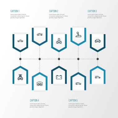 Otomobil anahat simgelerini belirlemek. Shed, otomobil, elektrikli otomobil ve diğer öğeleri koleksiyonu. Ayrıca döken, Araba, yıkama gibi simgeler içerir.