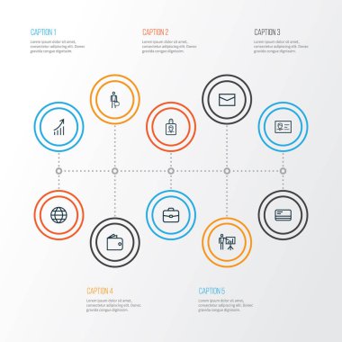 Ticaret anahat simgeler kümesi. Küresel topluluğu, cüzdan, posta ve diğer öğeler. Ayrıca işadamı gibi iş, genel, simgeler içerir.