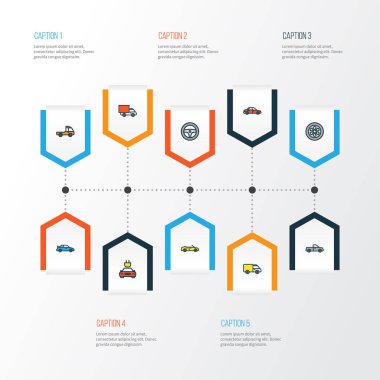 Otomobil renkli anahat simgelerini belirlemek. Sürücü, pikap, Cabriolet ve diğer öğeleri koleksiyonu. Ayrıca sürücü, Suv, parça gibi simgeler içerir.