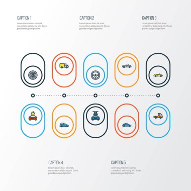 Otomatik Renkli Anahat simgelerini belirlemek. Yıkama, otomatik, pikap ve diğer öğeleri koleksiyonu. Ayrıca su, tekerlek, elektrik gibi simgeler içerir.