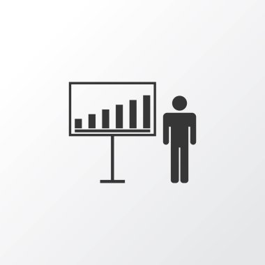 İş gösteri simgesi simgesi. Premium Kalite izole proje sunum öğesini Trendy tarzı.