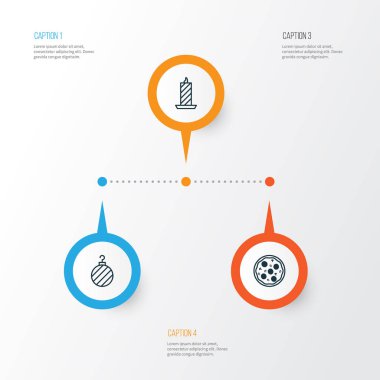 Christmas simgeleri ayarlayın. Yangın balmumu, Pizza yemek, Noel top ve diğer öğeleri koleksiyonu. Ayrıca mum, pizzacı, yemek gibi simgeler içerir.