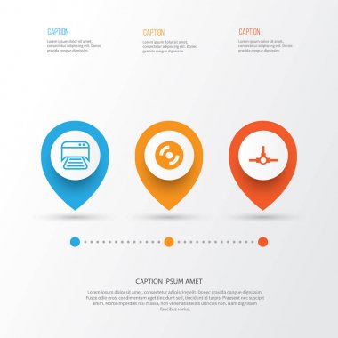 Bilgisayar simgeleri ayarlayın. Yazdırılan belgede, ağ yapısı, boş Cd ve diğer öğeleri koleksiyonu. Ayrıca Cd-Rom, Fotokopi, dağıtım gibi simgeler içerir.