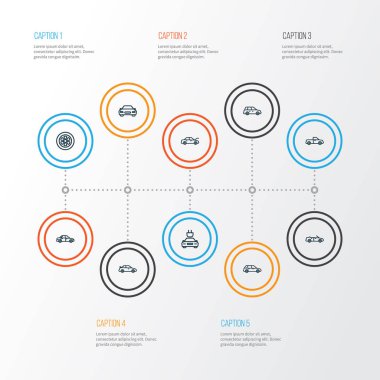 Otomatik anahat simgelerini belirlemek. Kaporta, otomobil, elektrikli otomobil ve diğer öğeleri koleksiyonu. Ayrıca tekerlekli, otomobil, Cabriolet gibi simgeler içerir.