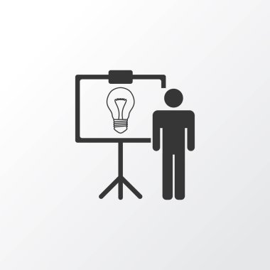 Fikir sunma kutsal kişilerin resmi sembolü. Premium Kalite izole çözüm gösteri öğe Trendy tarzı.