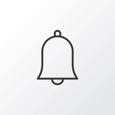 Alarm simgesi simgesi. Üstün kaliteli moda stil öğesinde Bell izole.