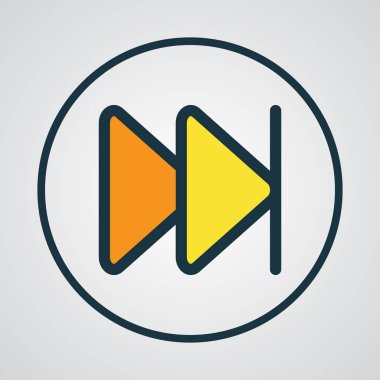 Sonraki renkli anahat simgesini. Premium Kalite izole ileri öğesinde Trendy tarzı.