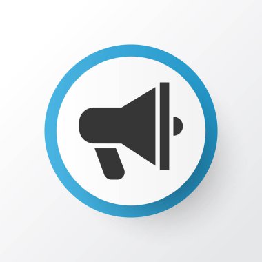 Duyuru simgesi simgesi. Premium Kalite izole amplifikatör öğe Trendy tarzı.