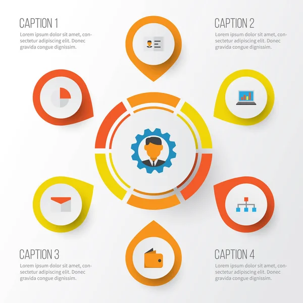 Ticaret düz simgeler kümesi. Hiyerarşi, kimlik, diyagram ve diğer öğeleri koleksiyonu. Ayrıca grafik, Yöneticisi, posta gibi simgeler içerir.