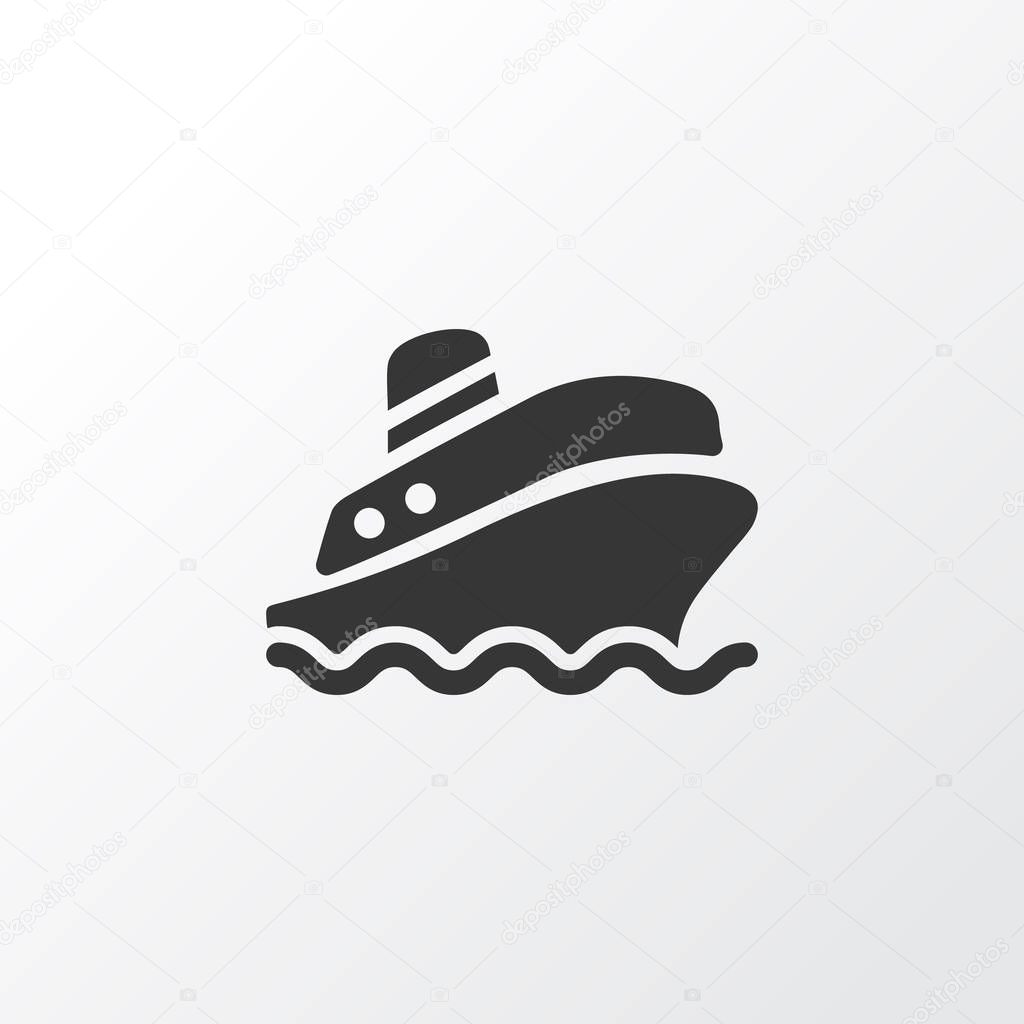 Cruise Icon Symbol. Premium Quality Isolated Shipping Tour Element In Trendy Style.