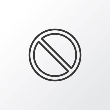 Erişim simgesi simgesi reddedildi. Premium Kalite izole engel öğe Trendy tarzı.