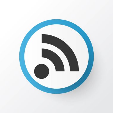 Simgesi simgesi besleme. Üstün kaliteli moda stil öğesinde Wifi izole.