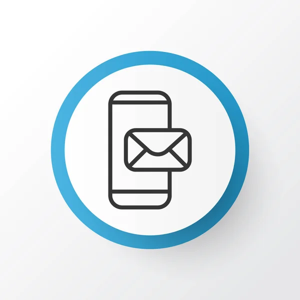 Symbole d'icône de courrier mobile. Élément de messagerie téléphonique isolé de qualité supérieure dans un style tendance . — Image vectorielle