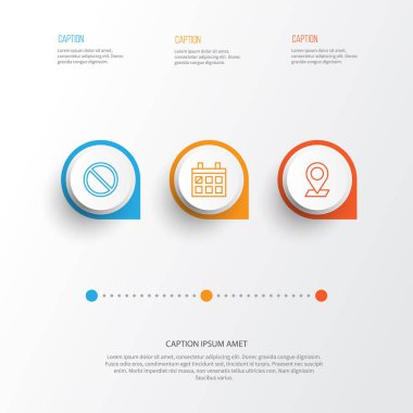 Ağ Icons Set. Pinpoint, engel, takvim ve diğer öğeleri koleksiyonu. Ayrıca sembolleri belirlemekte olduğu gibi bu tür blok içerir.