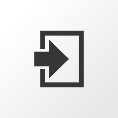 Simge simge oturum. Premium Kalite izole giriş öğesi Trendy tarzı.