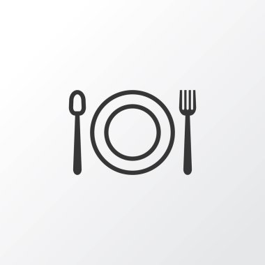 Restoran simgesi simgesi. Üstün kaliteli yemek moda stil öğesinde izole.