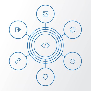 Kullanıcı anahat simgeleri ayarlayın. Görüntü, topluluğu korumak, kod ve diğer öğeler. Ayrıca yasak, Tarih, saat gibi simgeler içerir.