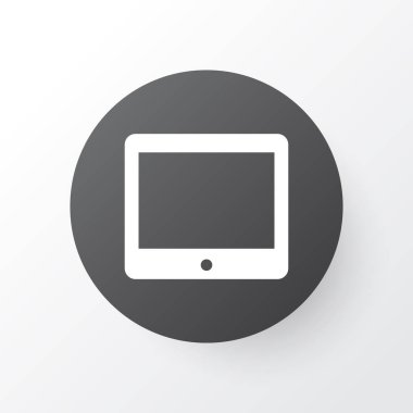 Tablet simgesi simgesi. Üstün kaliteli moda stil öğesinde avuçiçi izole.