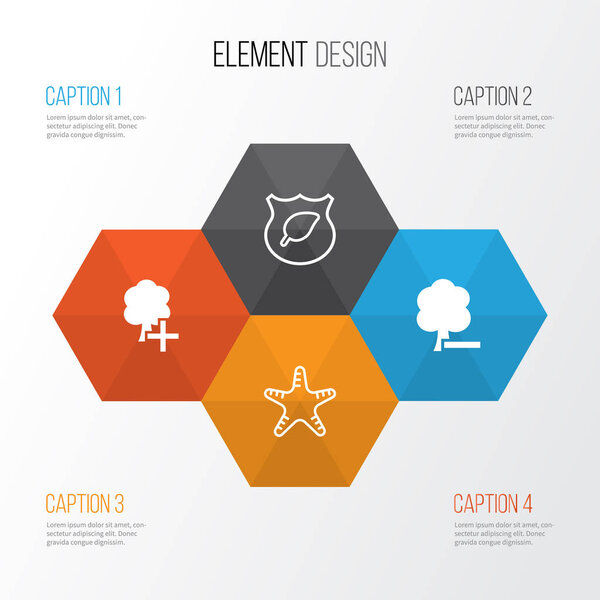Eco Icons Set. Collection Of Guard Tree, Delete Woods, Insert Woods And Other Elements. Also Includes Symbols Such As Add, Protect, Delete.