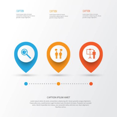 Yönetim Icons Set. Takım toplantısı, proje analizi, çözüm gösteri ve diğer öğeleri koleksiyonu. Ayrıca tanıtım, fikir, araştırma gibi simgeler içerir.