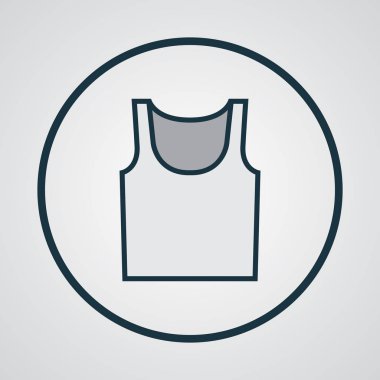 Singlet renkli anahat simgesi. Premium Kalite izole iç çamaşırı moda stil öğesinde.