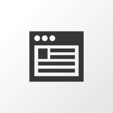 Tarayıcı simgesi simgesi. Premium Kalite izole Web öğesi Trendy tarzı.