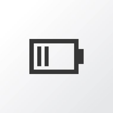 Düşük pil simgesi simgesi. Premium Kalite izole şarj öğe Trendy tarzı.