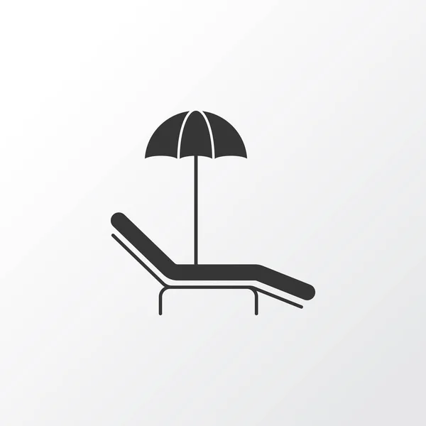 海滩图标符号。孤立的优质放松椅元素的时尚风格. — 图库矢量图片