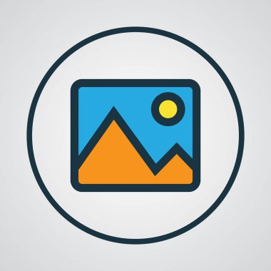 Görüntü renkli anahat simgesi. Premium Kalite izole resim öğesi Trendy tarzı.