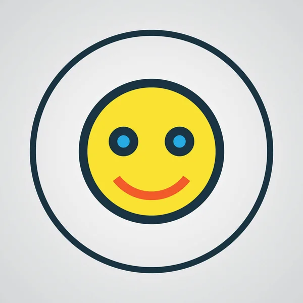 Symbole de contour coloré Emoji. Élément de sourire isolé de qualité supérieure dans un style tendance . — Image vectorielle