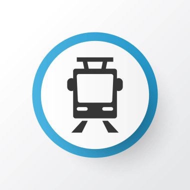 Tramvay simgesi simgesi. Premium Kalite izole tramvay öğe Trendy tarzı.