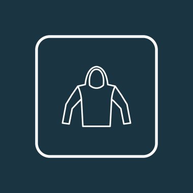 Hoodie anahat simgesi. Premium Kalite izole Sweatshirt moda stil öğesinde.