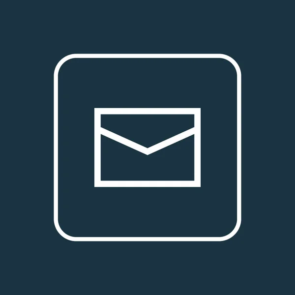 De overzichtsknop van de envelop. Premium kwaliteit geïsoleerd Mail Element In Trendy stijl. — Stockvector