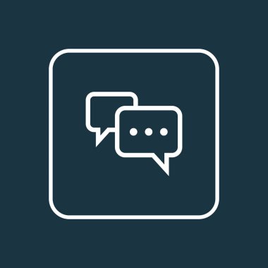 Sohbet anahat simgesi. Premium Kalite izole konuşma öğe Trendy tarzı.