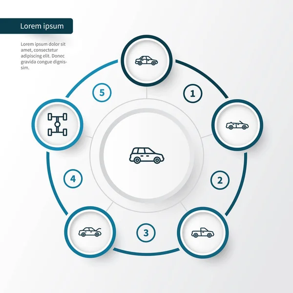 Araba anahat simgelerini belirlemek. Kaporta, Araba, Van ve diğer öğeleri koleksiyonu. Ayrıca otomatik düzeni, kaporta gibi simgeler içerir.