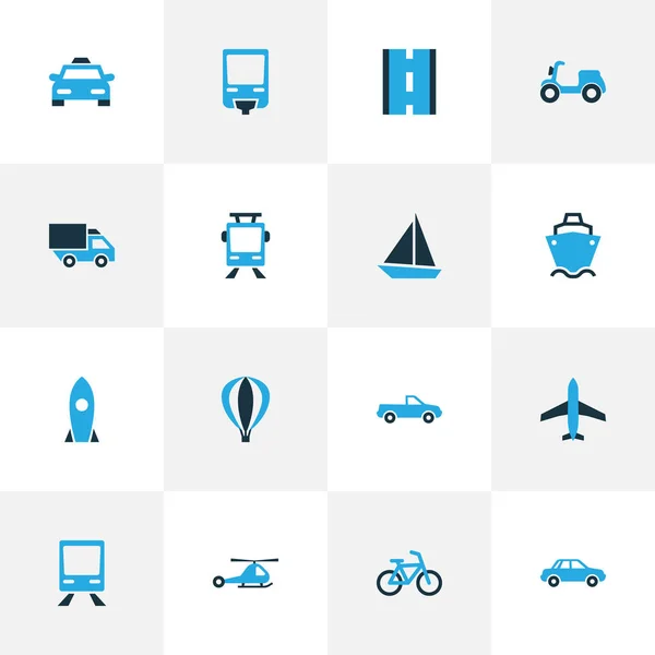 Shipment Colorful Icons Set. Collection Of Way, Cab, Missile And Other Elements. Also Includes Symbols Such As Cab, Bicycle, Transport. — Stock Vector