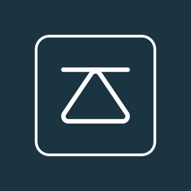 Üst anahat simgesi. İzole üstün kaliteli moda stil öğesinde çıkarma.