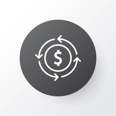 Para birimi döviz simgesi simgesi. Premium Kalite izole para geri dönüşüm öğe Trendy tarzı.
