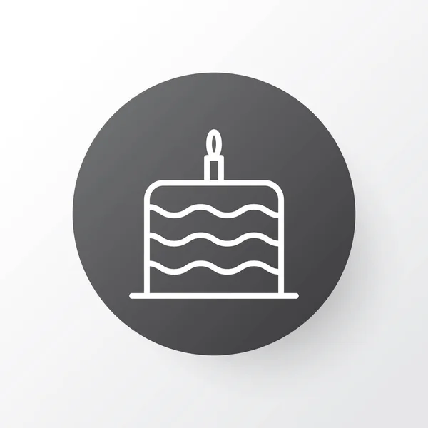 Pasta simgesi simgesi. Premium Kalite izole kutlama pastası öğe Trendy tarzı. — Stok Vektör