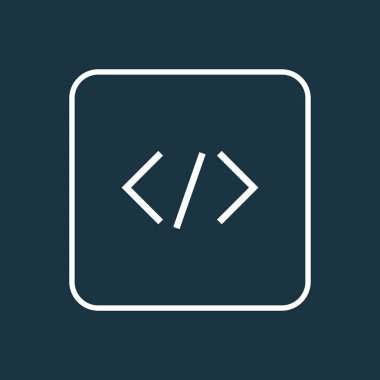 Etiket anahat simgesi. Premium Kalite izole kod öğesi Trendy tarzı.