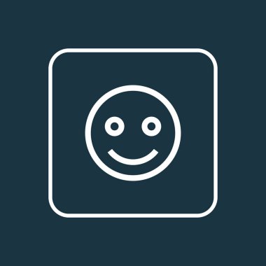 Emoji anahat simgesi. Premium Kalite izole gülümseme öğe Trendy tarzı.