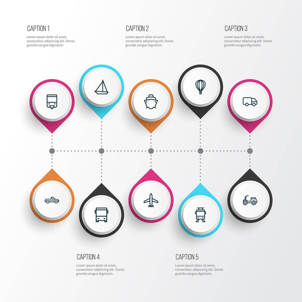 Транспорт Очертания значки набор. Коллекция Bogie, Bus, Sailing Ship and Other Elements. Также включает в себя такие символы, как автомобиль, воздушный шар, пикап
.