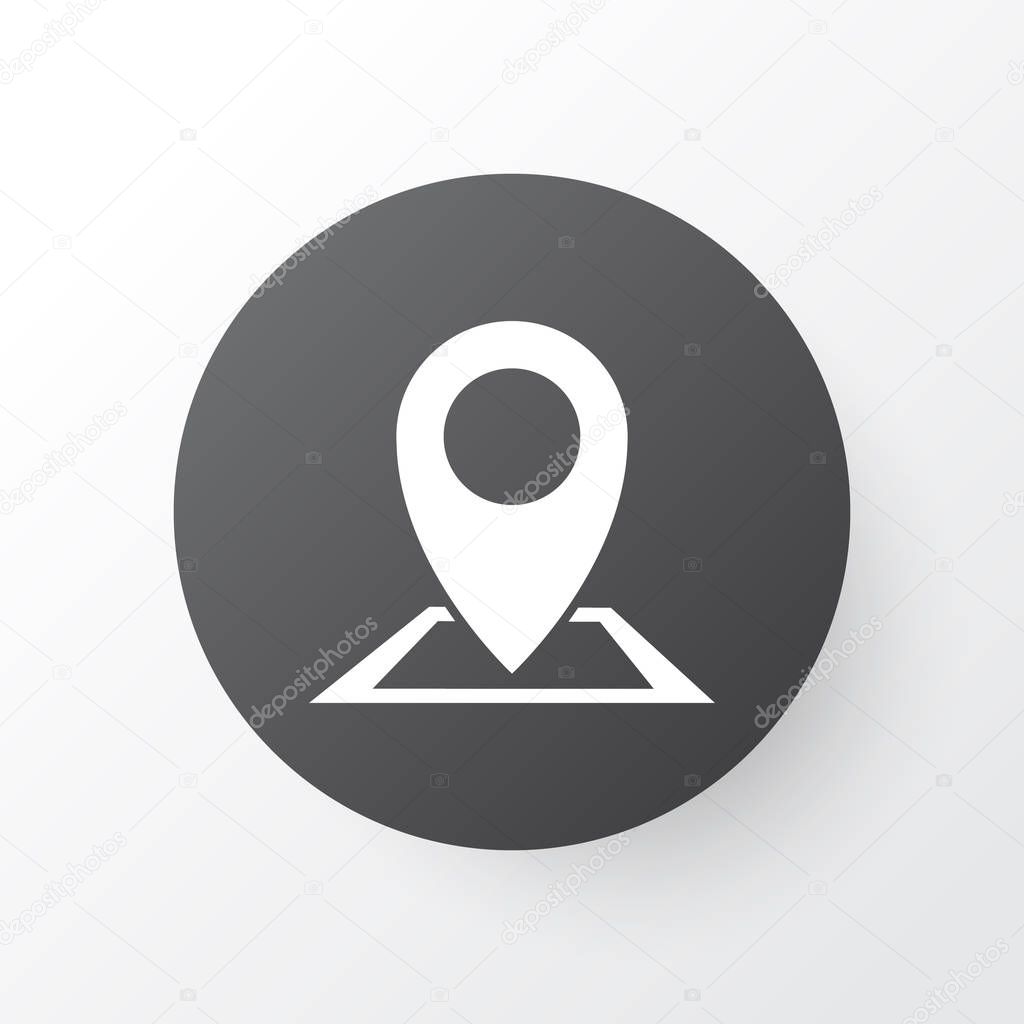 Map Pin Icon Symbol. Premium Quality Isolated Location Element In Trendy Style.