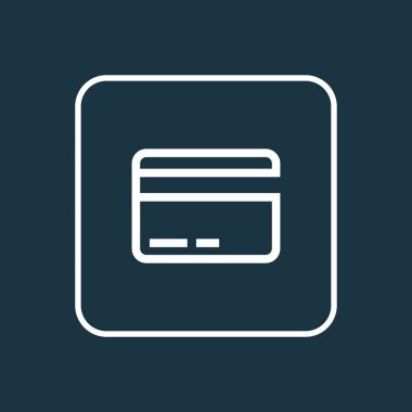 Kart anahat simgesi. Premium Kalite izole ödeme öğe Trendy tarzı.