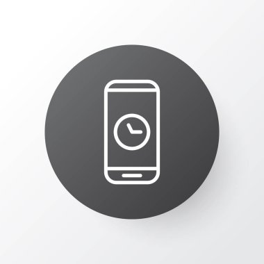 Telefon saat simgesini sembolü. Premium Kalite izole çağrı süresi öğesi Trendy tarzı.