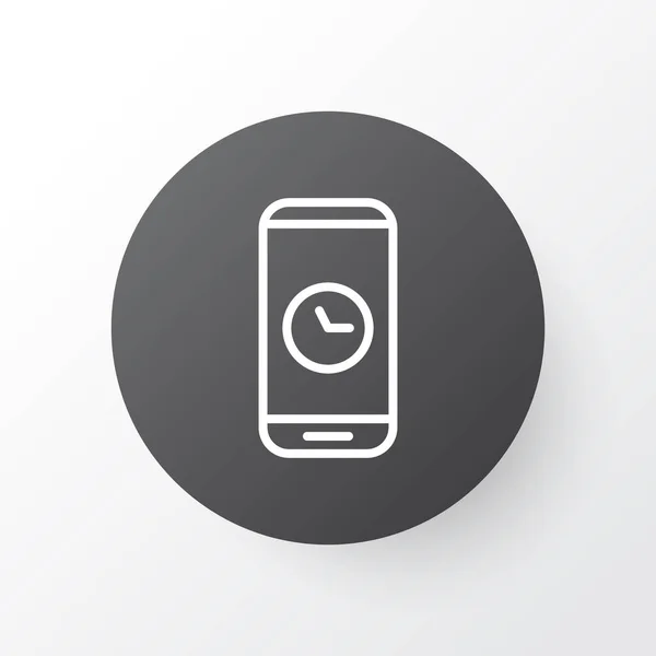 Telefoon tijdpictogram symbool. Premium kwaliteit geïsoleerd Call duur Element In Trendy stijl. — Stockvector